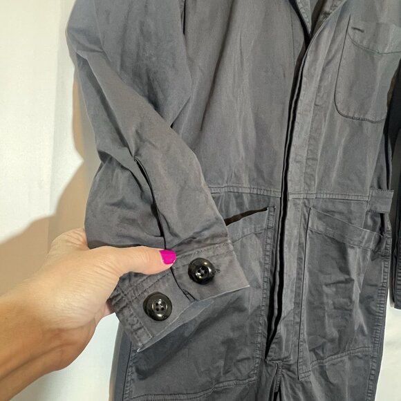 Alex Mill Women’s Jumpsuit XS Iron Grey Cotton Long Sleeves Button Pockets - Picture 14 of 16